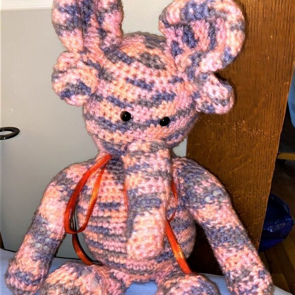 New With Tags Loretta Ann Creations Elliot the Elephant Amigurumi - Picture 4 of 4